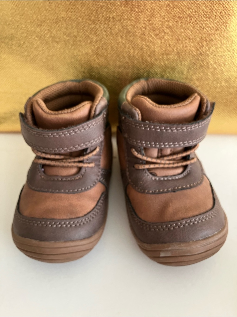 Stride Rite Brown & Dark Brown Toddler Walker Boots